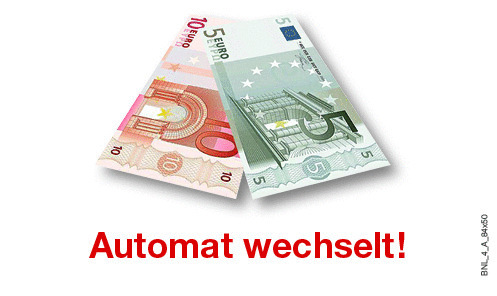 Aufkleber Motiv Nr. 4_A_84x50 "5€/10€ - ATM wechselt"