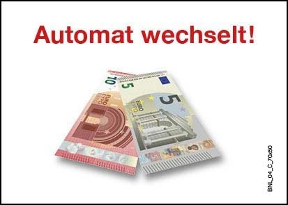 Aufkleber Motiv Nr. 4_C_70x50 "5€/10€ - ATM wechselt"